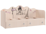 Кровать для детской с ящиками Кр-24 с основанием  (не поставляется)